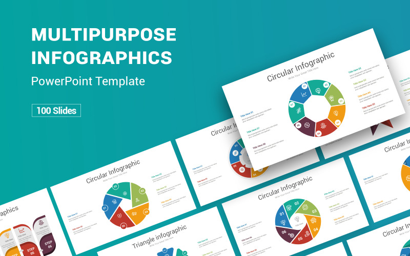 Modèle PowerPoint d'infographie polyvalente