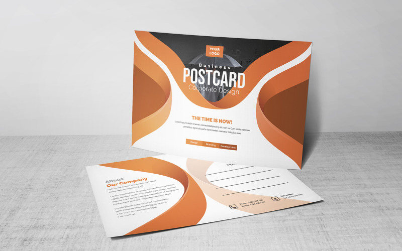 Download Фирменный стиль "Modern Postcard - Corporate Identity Template" / Modern Postcard - Corporate Identity Template - Фирменный стиль на тему графика blue,design,flyer,graphic,green,landscape,modern,official,print,ready,professional,simple,standard,web,white