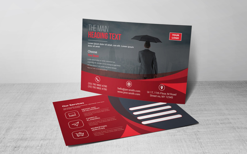 Download Фирменный стиль "Modern Postcard - Corporate Identity Template" / Modern Postcard - Corporate Identity Template - Фирменный стиль на тему графика blue,design,flyer,graphic,green,landscape,modern,official,print,ready,professional,simple,standard,web,white