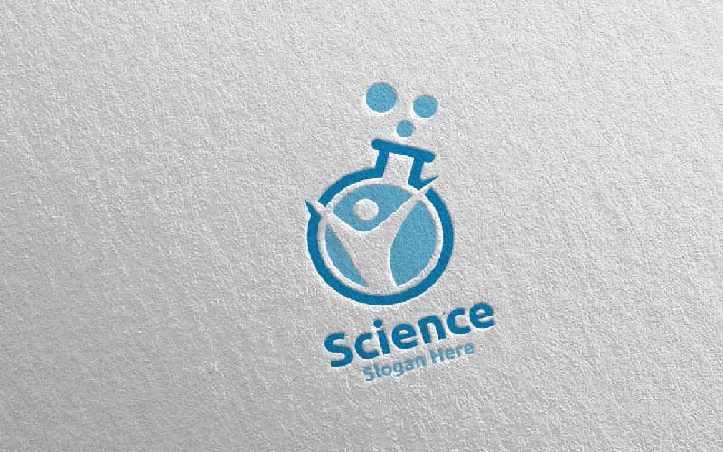 Vědecká a výzkumná laboratoř Design 3 Logo šablona