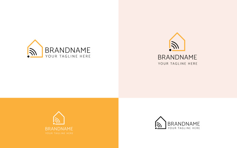 Download Шаблон логотипа "Smart Home Logo Template" / Smart Home Logo Template - Шаблон логотипа на тему графика smart,home,wifi,ai,house,future,technology,logo