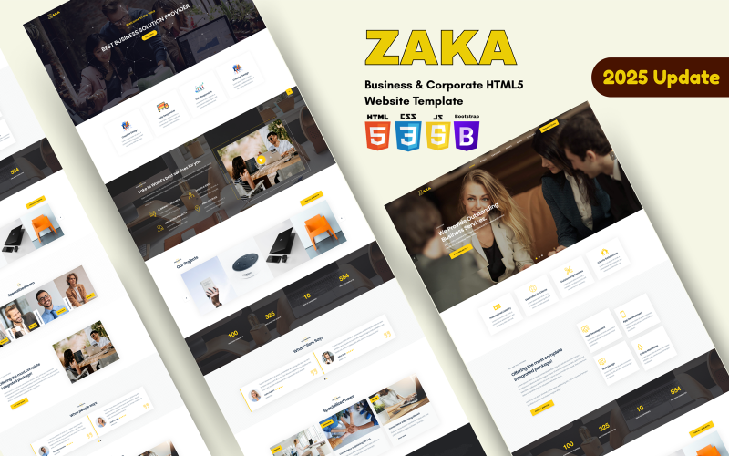 Zaka-商业和企业HTML5网站模板