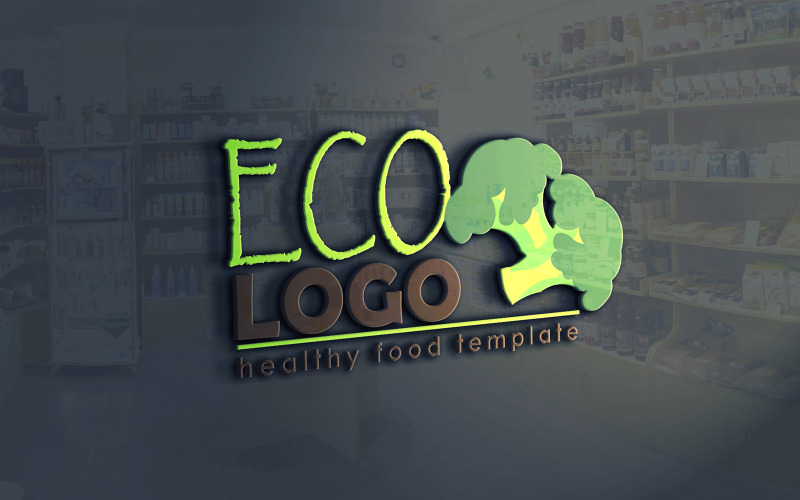 Download Шаблон логотипа "Eco Logo Template" / Eco Logo Template - Шаблон логотипа на тему графика eco,logo,organic,food,natural,product