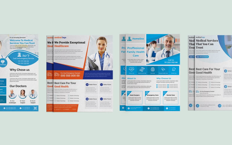 Medical Healthcare Flyer Bundles - Corporate Identity Template