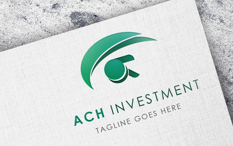 Modello di logo di investimento ACH