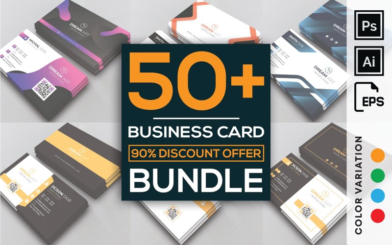 50 More Professional Business Card Design Bundle - Corporate Identity Template