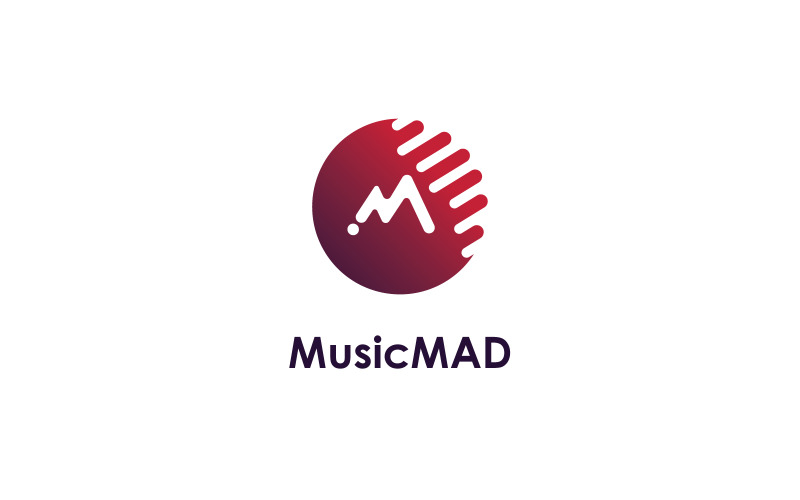 Download Шаблон логотипа "MusicMAD Logo Template" / MusicMAD Logo Template - Шаблон логотипа на тему графика symbol,music,logo,letter,icon,business,vector,m,abstract,sign,graphic,creative,logotype,design,element,audio,company,shape,illustration,sound