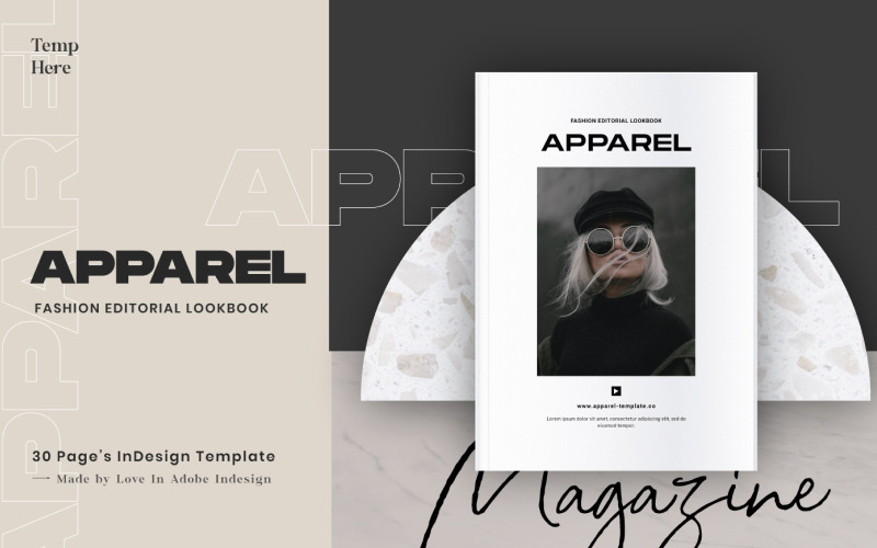 Download Magazine Template "APPAREL Fashion Editorial Lookbook Magazine Template" / APPAREL Fashion Editorial Lookbook Magazine Template - Magazine Template на тему графика a4,adobe,business,catalog,clean,creativepreneur,indesign,layout,magazine,minimalist,modern,print,printable,professional,template,usletter,workbook,niches,pitch,deck
