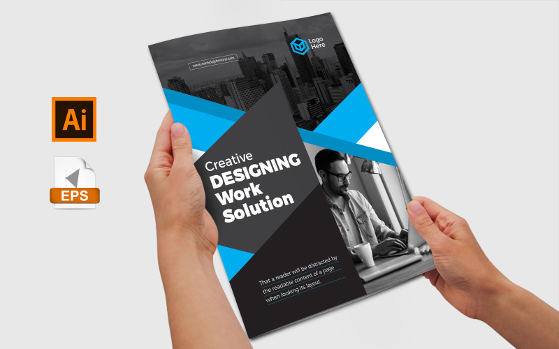 Download Фирменный стиль "Bi-Fold Brochure - Corporate Identity Template" / Bi-Fold Brochure - Corporate Identity Template - Фирменный стиль на тему графика bi-fold,brochure,template,company,corporate,cretive,book,poster,advertising,flyer