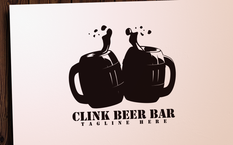 Clink Beer Bar Logo Template