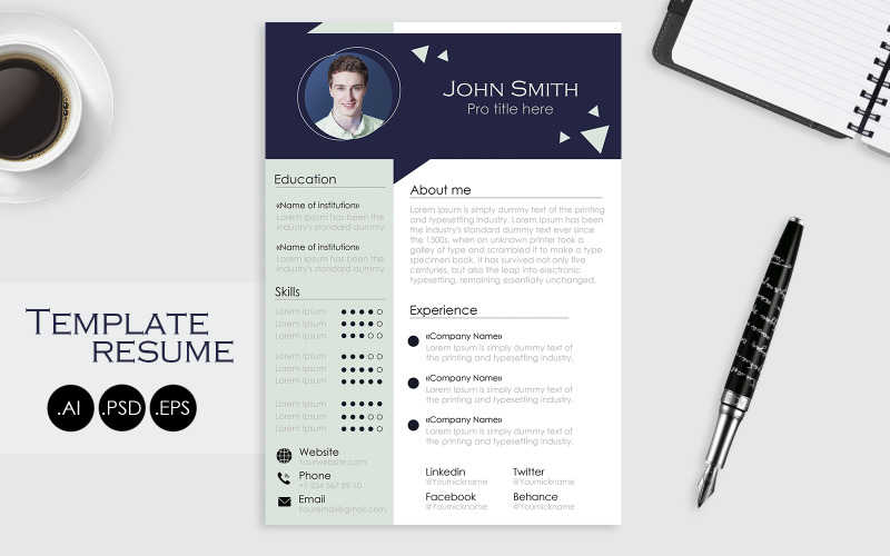 Download Резюме "Job Clean Set / AI PSD EPS Resume Template" / Job Clean Set / AI PSD EPS Resume Template - Резюме на тему графика psd,eps,ai,vector,photoshop,design,a4,resume,clean,template,modern,professional,print,us,letter,powerpoint,job,award,simple,creativeundefined