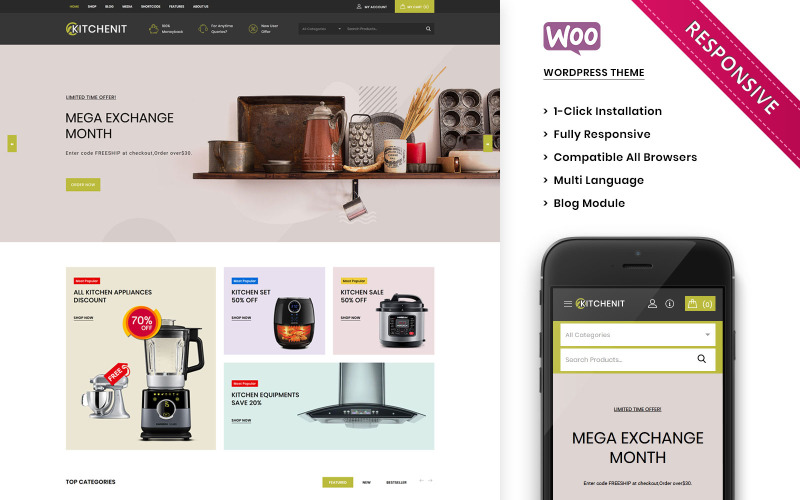 тема mega kitchen store premium woocommerce
