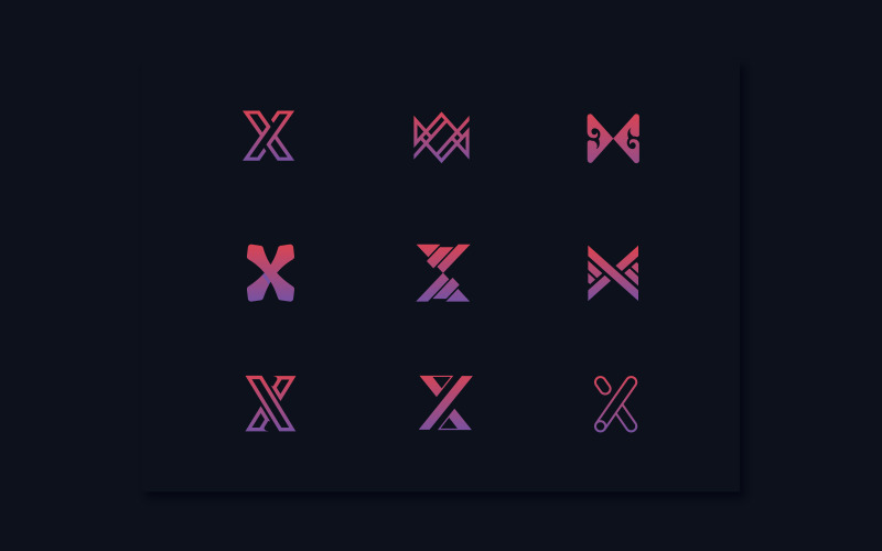 Download Шаблон логотипа "letter X Bundle Logo Template" / letter X Bundle Logo Template - Шаблон логотипа на тему графика #letter,#x,#bundle,#logo,#lettering,#graphicdesign,#art,#love,#lacewig,#design,#music,#bundles,#branding,#app,#creative,#technology,#applogo,#appicon,#arrow