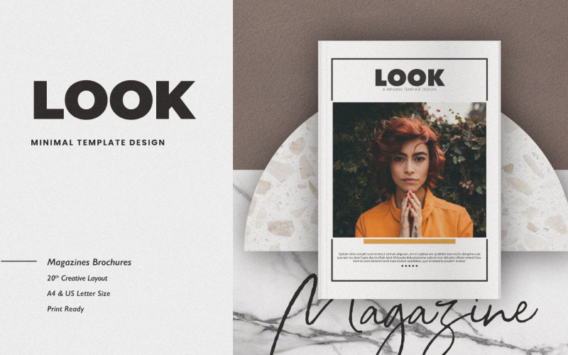 Download Magazine Template "Look Lookbook Magazine Template" / Look Lookbook Magazine Template - Magazine Template на тему графика a4,adobe,business,catalog,clean,creativepreneur,indesign,layout,magazine,minimalist,modern,print,printable,professional,template,usletter,workbook,niches,pitch,deck