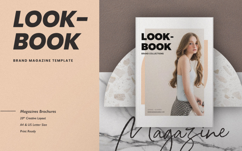 Download Magazine Template "Lookbook Collection Magazine Template" / Lookbook Collection Magazine Template - Magazine Template на тему графика a4,adobe,business,catalog,clean,creativepreneur,indesign,layout,magazine,minimalist,modern,print,printable,professional,template,usletter,workbook,niches,pitch,deck