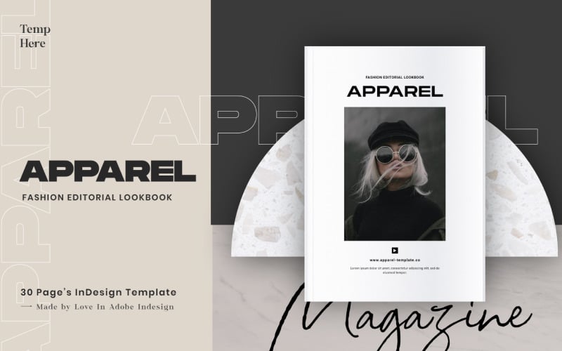 Шаблон журнала APPAREL Fashion Editor Lookbook
