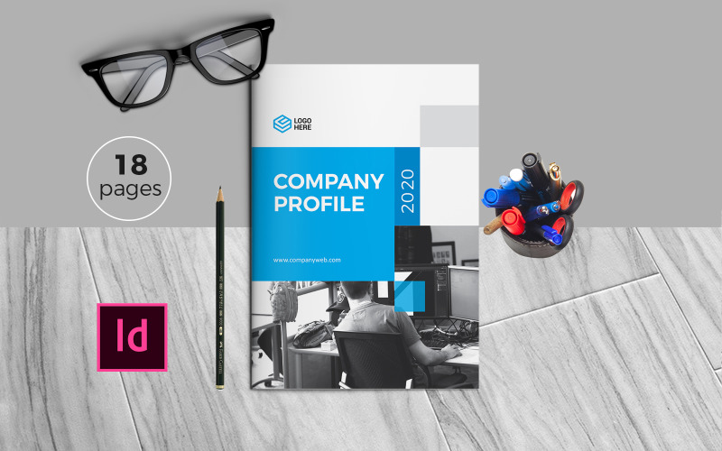 Download Фирменный стиль "Company Profile - Corporate Identity Template" / Company Profile - Corporate Identity Template - Фирменный стиль на тему графика company,profile,template,indesign,creative,brochure,corporate,design