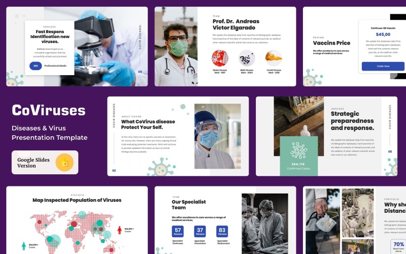 Covirusa - Diapositive di Google su malattie e virus