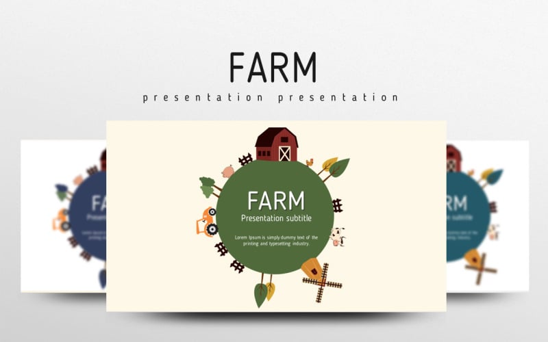Farm PowerPoint template #101849 TemplateMonster