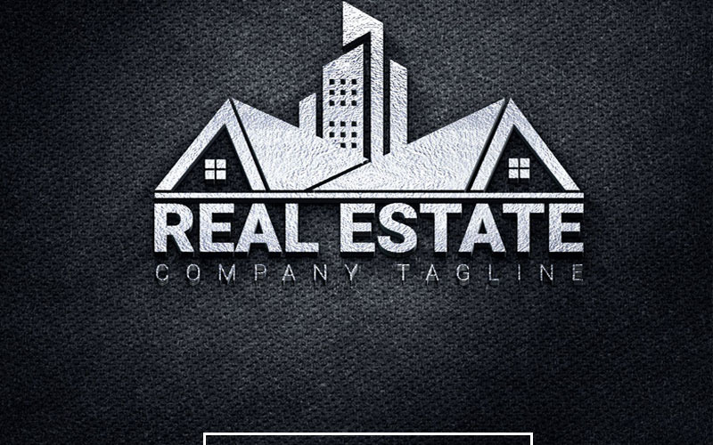 3D-Immobilien-Logo-Vorlage