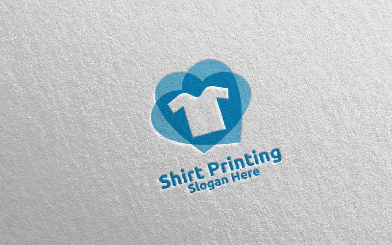 Modello di logo di disegno della società di stampa della maglietta