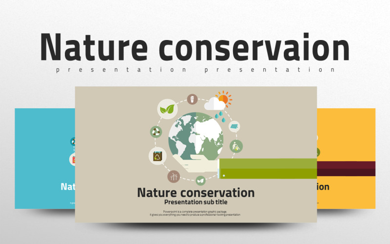 Modelo de PowerPoint para conservação da natureza