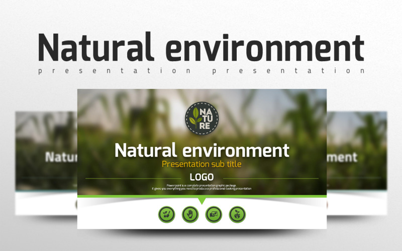 Natuurlijke omgeving Sjablonen PowerPoint presentatie