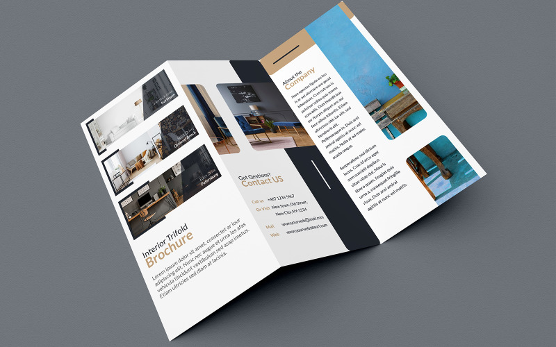 Download Фирменный стиль "Real Estate/Furniture Store Trifold Brochure - Corporate Identity Template" / Real Estate/Furniture Store Trifold Brochure - Corporate Identity Template - Фирменный стиль на тему графика brochure,publication,design,presentation,document,concept,template,trifold,promotion,leaflet,corporate,folder,print,creative,business,vector,company,tri-fold,furniture,poperty