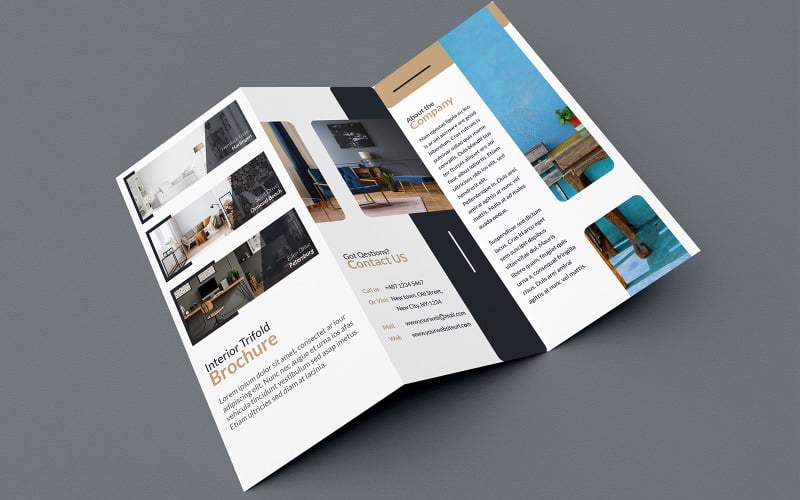 Real Estate/Furniture Store Trifold Brochure - Corporate Identity Template