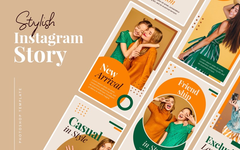 Download Шаблон для соцсетей "Stylish Instagram Story Template for Social Media" / Stylish Instagram Story Template for Social Media - Шаблон для соцсетей на тему графика instagram,store,fashion,psd,photoshop,modern,elegant,promo,deals,discount,post,stories,autumn,apparel,shop,online,stylish,vintage,new,arrival