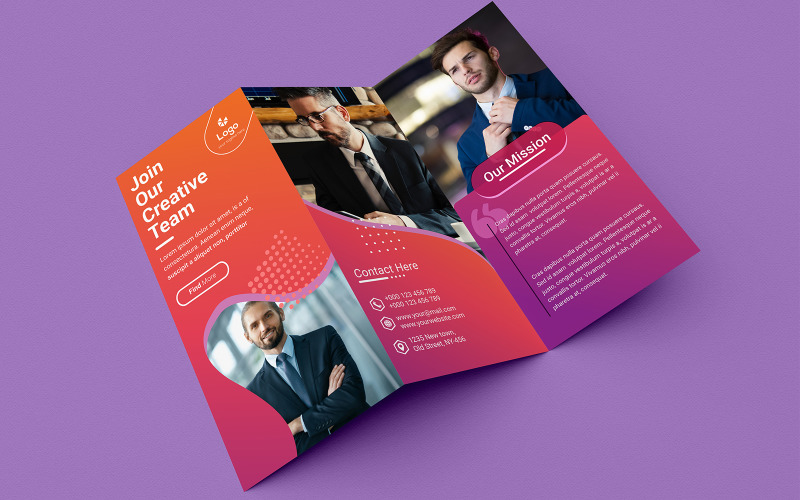 Download Фирменный стиль "Trifold Brochure Design - Corporate Identity Template" / Trifold Brochure Design - Corporate Identity Template - Фирменный стиль на тему графика concept,book,idea,trend,blank,template,trifold,promotion,leaflet,background,corporate,folder,print,marketing,creative,business,vector,company,tri-fold,gradient