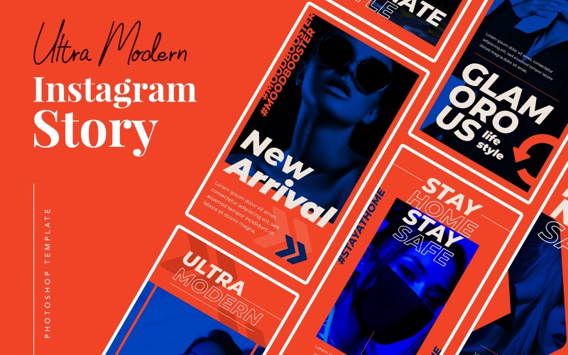 Download Шаблон для соцсетей "Ultra Modern Instagram Story Template for Social Media" / Ultra Modern Instagram Story Template for Social Media - Шаблон для соцсетей на тему графика instagram,store,fashion,psd,photoshop,modern,elegant,promo,deals,discount,post,stories,autumn,apparel,shop,online,man,unique