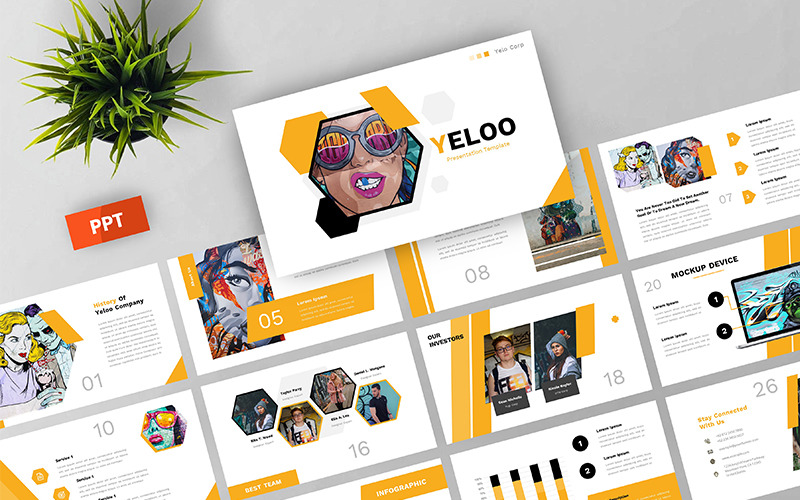 Yeloo PowerPoint template