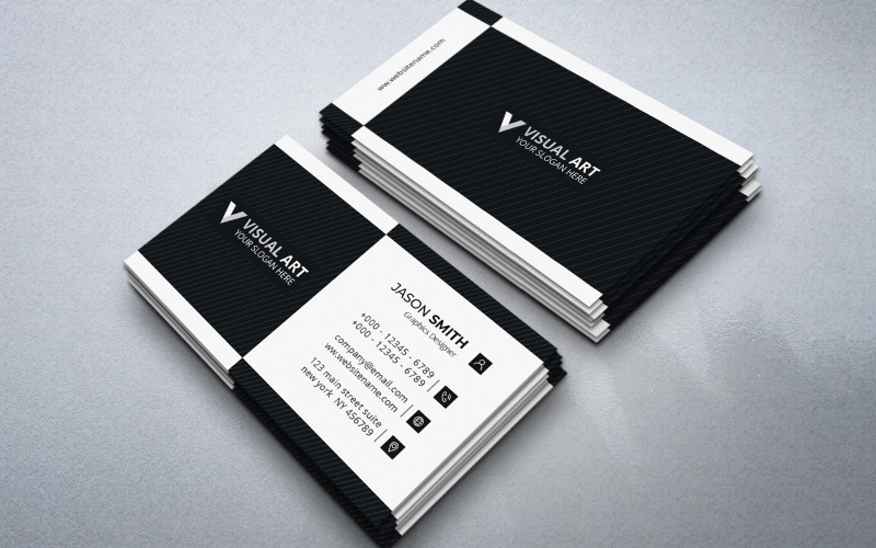 Download Фирменный стиль "Black And White Modern Business Card - Corporate Identity Template" / Black And White Modern Business Card - Corporate Identity Template - Фирменный стиль на тему графика business,corporate,card,design,brand,template,visiting,company,cards,abstract,clean,modern,logo,creative,presentation,contact,information,identity,black,white