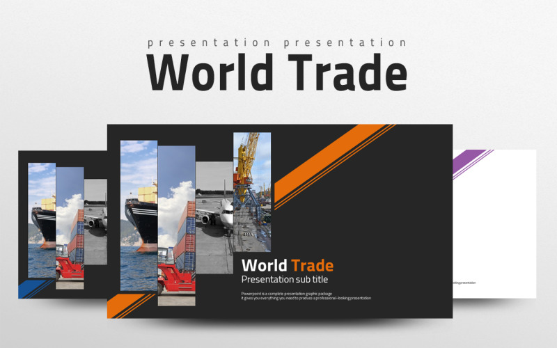 Modello PowerPoint per il commercio mondiale