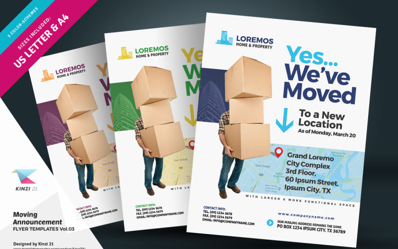 Download Фирменный стиль "Moving Announcement Flyer - Corporate Identity Template" / Moving Announcement Flyer - Corporate Identity Template - Фирменный стиль на тему графика ad,ads,advert,announcement,building,business,card,change,address,corporate,flyer,home,house,leaflet,location,move,moved,moving,office,pamphlet