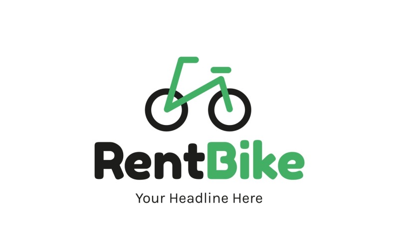 Download Шаблон логотипа "Rent Bike Logo Template" / Rent Bike Logo Template - Шаблон логотипа на тему графика bicycle,bike,wheel,electric,vehicle,logo,vector,energy,sport,cycle,service,rent,travel,application,transport