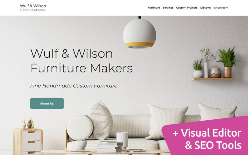Вульф Уилсон - Шаблон Moto CMS 3 для производителей мебели