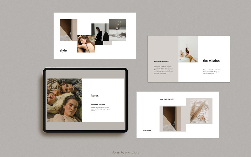 Modèle PowerPoint de KARA - Media Kit Branding