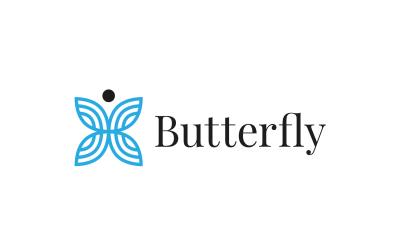 Modelo de logotipo de borboleta