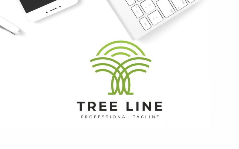 Download Шаблон логотипа "Tree Line Logo Template" / Tree Line Logo Template - Шаблон логотипа на тему графика agency,building,business,city,company,consulting,cube,eco,environment,estate,firm,fresh,green,home,house,group,housing,leaf,line,locality