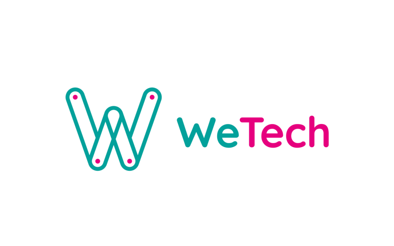 Download Шаблон логотипа "WeTech Logo Template" / WeTech Logo Template - Шаблон логотипа на тему графика logo,icon,sign,company,business,startup,application,corporate,trendy,technology,clean,modern