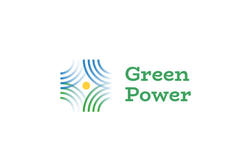 Zelená energie Logo šablona