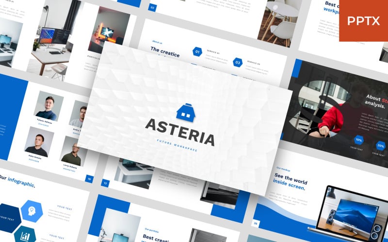 Asteria - İş Yaratıcı PowerPoint şablonu