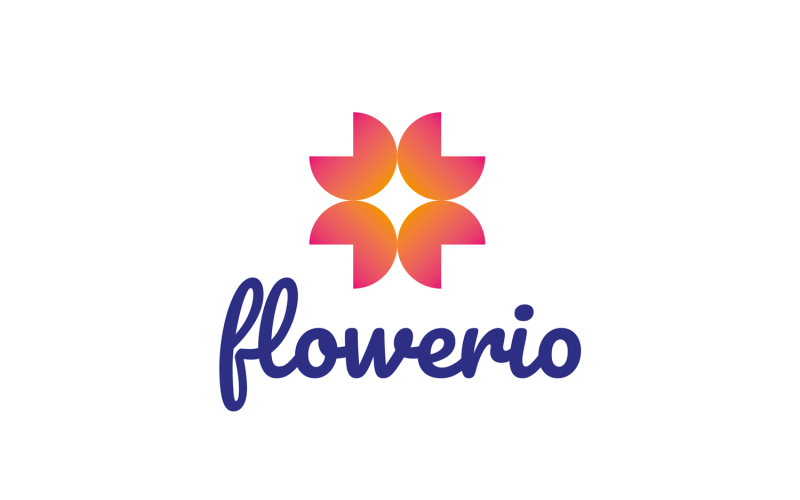 Flowerio标志模板