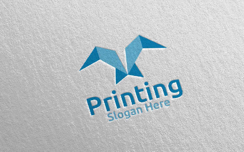 Fly Printing Company Design Logo Template