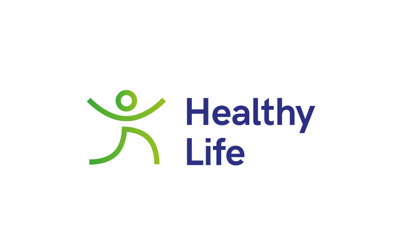Download Шаблон логотипа "Healthy Life Logo Template" / Healthy Life Logo Template - Шаблон логотипа на тему графика gym,fitness,yoga,health,promo,green,eco,food,logo,modern,human,body,clinic