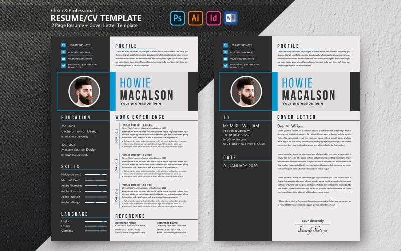 Howie Macalson Yaratıcı Özgeçmiş Şablonu
