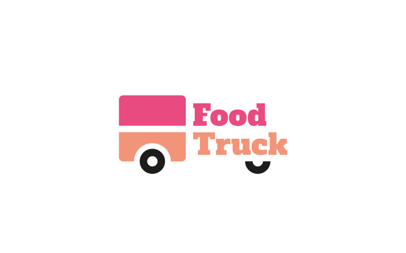 Modèle de logo de camion de nourriture