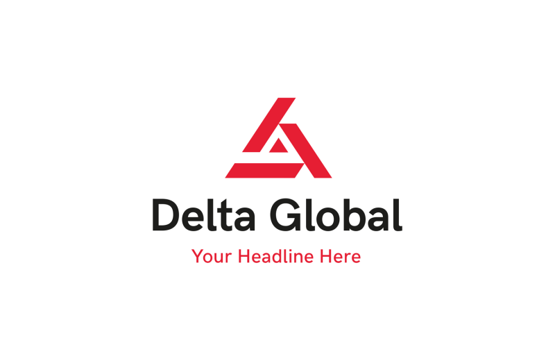Modello di logo globale Delta